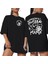 Bisiklet Yaka Baskılı T-Shirt - Siyah 3