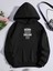 Kışlık Üç Iplik Kapşonlu Sweatshirt - Siyah 1