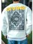 Kışlık Bisiklet Yaka Baskılı Sweatshirt - Beyaz 2