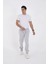 Unisex Kışlık Üç Iplik Lastikli Eşofman Pantolon - Gri 1