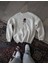 Unisex Bisiklet Yaka Ön ve Arka Baskılı Sweatshirt - Beyaz 1