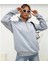 Unisex Uzun Kol Yarım Farmuarlı Yakalı Basic Sweatshirt - Gri 2