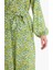 Regular Fit Bisiklet Yaka Çiçek Desenli Kuşaklı Uzun Kollu Maxi Elbise D9835AX25SM 4