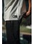 Unisex Iki Yandan Fermuarlı Parçalı Baskılı Oversize T-Shirt - Beyaz 2