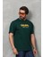 Unisex Basic Bisiklet Yaka Oversize T-Shirt - Yeşil 2