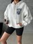 3 Iplik Şardonlu Oversize Compact Kafa Baskılı Sweat Beyaz 1