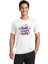 Unisex Bisiklet Yaka Baskılı Oversize T-Shirt - Beyaz 1