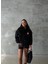 3 Iplik Şardonlu Oversize Compact Ördek Baskılı Sweat Siyah 2