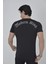 Unisex Göğüs File Aksesuarlı T-Shirt - Siyah 2