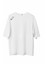 Unisex Bisiklet Yaka Baskılı Oversize T-Shirt - Beyaz 1