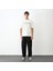 Unisex Bisiklet Yaka Baskılı Oversize T-Shirt - Beyaz 1