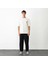 Unisex Bisiklet Yaka Baskılı Oversize T-Shirt - Beyaz 2