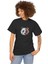 Unisex Bisiklet Yaka Baskılı T-Shirt - Siyah 1