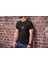 Unisex Bisiklet Yaka Baskılı Oversize T-Shirt - Siyah 1