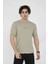 Unisex Bisiklet Yaka Slim Fit T-Shirt- Açık Yeşil 1