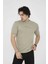 Unisex Bisiklet Yaka Slim Fit T-Shirt- Açık Yeşil 2