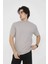 Unisex Bisiklet Yaka Slim Fit T-Shirt- Taş 2