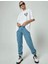 Unisex Baskılı Oversize T-Shirt - Beyaz 2