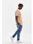Unisex Baskılı Oversize T-Shirt - Bej 3