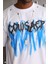 Unisex Oversize Kolye Dahil T-Shirt - Beyaz 1