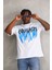Unisex Oversize Kolye Dahil T-Shirt - Beyaz 3