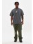 Unisex Baskılı Oversize T-Shirt - Füme 4