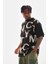 Unisex Baskılı Oversize T-Shirt - Siyah 3