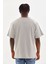 Unisex Baskılı Oversize T-Shirt - Gri 2