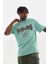 Unisex Baskılı Oversize T-Shirt - Mint Yeşili 4