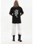 Unisex Baskılı Oversize T-Shirt - Siyah 3