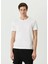 Unisex Basic Bisiklet Yaka Regular T-Shirt - Beyaz 3