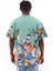 Unisex Oversize Baskılı Bisiklet Yaka T-Shirt - Mint Yeşili 2