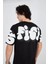 Erkek 24/1 Penye Baskılı T-Shirt - Siyah 1