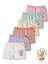 %95 Pamuklu Kız Çocuk Süprem Penye Boxer Külot Iç Çamaşır 6lı Set 1