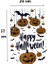 Halloween Temalı Balkabaklı Duvar Sticker Seti 3