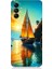 Samsung Galaxy A55 Uyumlu Gün Batımında Yelkenli Tekne Desenli Silikon Kılıf 1