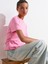 31874 Yırtmaç Detaylı T-Shirt-Pembe 3