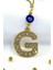 Gold Renkli Parlak Taşlı G Harfi Araba Dikiz Ayna Süsü, Hediyelik Araba Süsü 3
