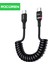 100W 5A E-Marker Çipli Spiral Type-C To Type-C Hızlı Şarj ve Data Kablosu 1.6 Metre 1