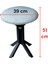 Hey Tabure Puf Makyaj Masası Sandalyesi Metal Sandalye Tekli Çap 39 x Yükseklik 51 cm 4