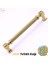 Grip Desenli Gold Altın Metal Kulp 128 mm Mobilya Çekmece Mutfak Dolabı Dolap Modern Kapak Kulpları 1