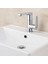 Lavabo Bataryası Krom Banyo Lavabo Musluk Ağır Prinç Gövde Döner Boru Modern Lüks Armatür Gümüş Gri 3