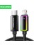 27W Type-C To Lightning Rgb Aydınlatmalı Örgülü Şarj ve Data Kablosu 1 Metre 1