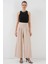 Geniş Paça Pileli Pantolon 6718 - Krem 1