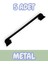 Beta Düz Metal Lüks Modern Mobilya Çekmece Mutfak Dolabı Kulpu Siyah 160MM-192MM (5 Adet) 1