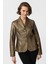 Gold Bloom Blazer Kadın Hakiki Deri Ceket 1