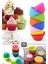 30 Adet Silikon Muffin Kek Kapsülü Yeniden Kullanılabilir Cupcake Browni Kek Kalıbı Renkli 1