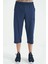 Tommy Lıfe Indigo Bağcıklı Standart Kalıp Fermuar Cepli Kapri 83096 2