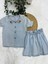 Kız Çocuk Kot Etekli 2li Takım 2