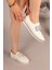 Stone Taşlı Cırtlı Sneakers Beyaz 3